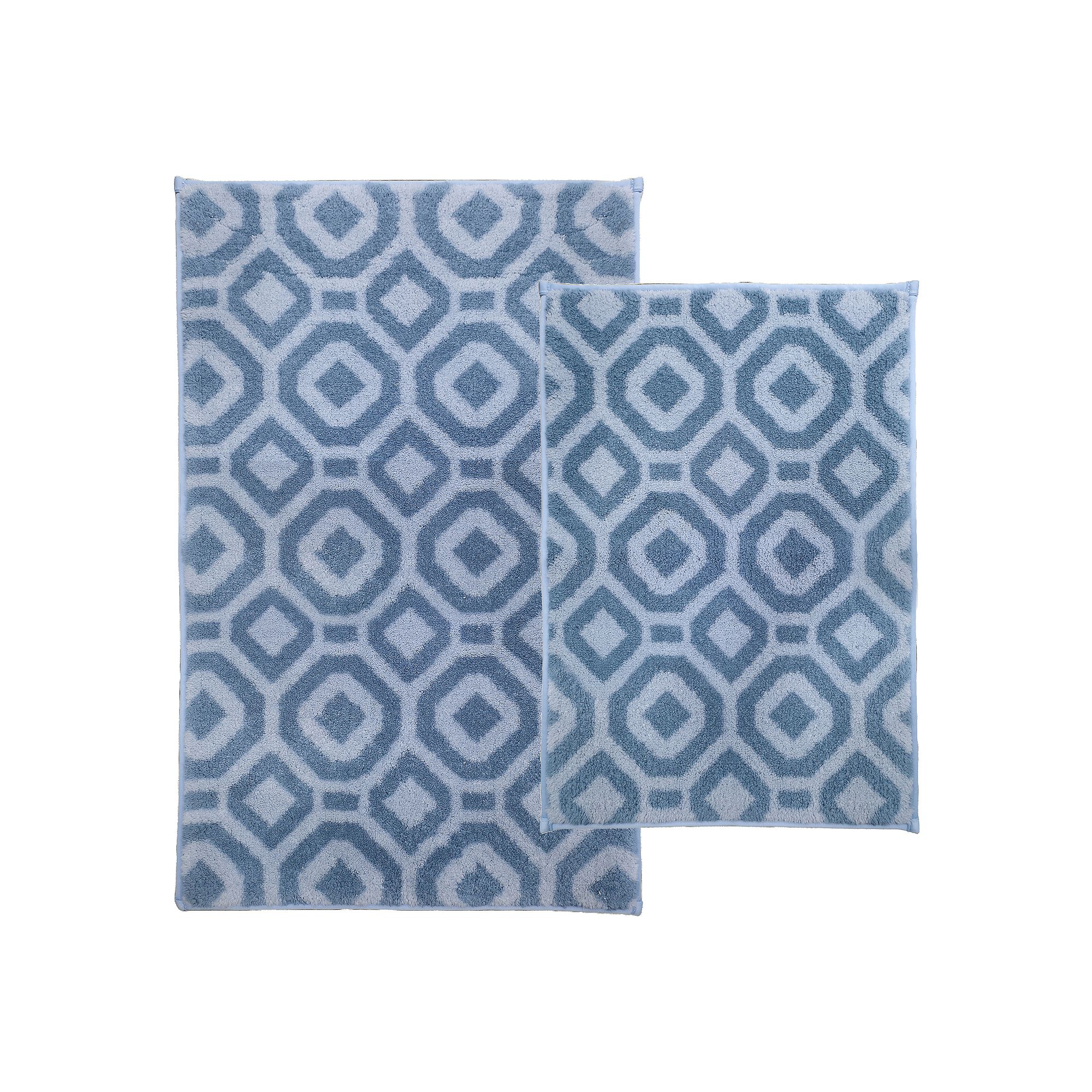 The Big One® 2-pack Printed or Solid Bath Rug, Blue Octo
