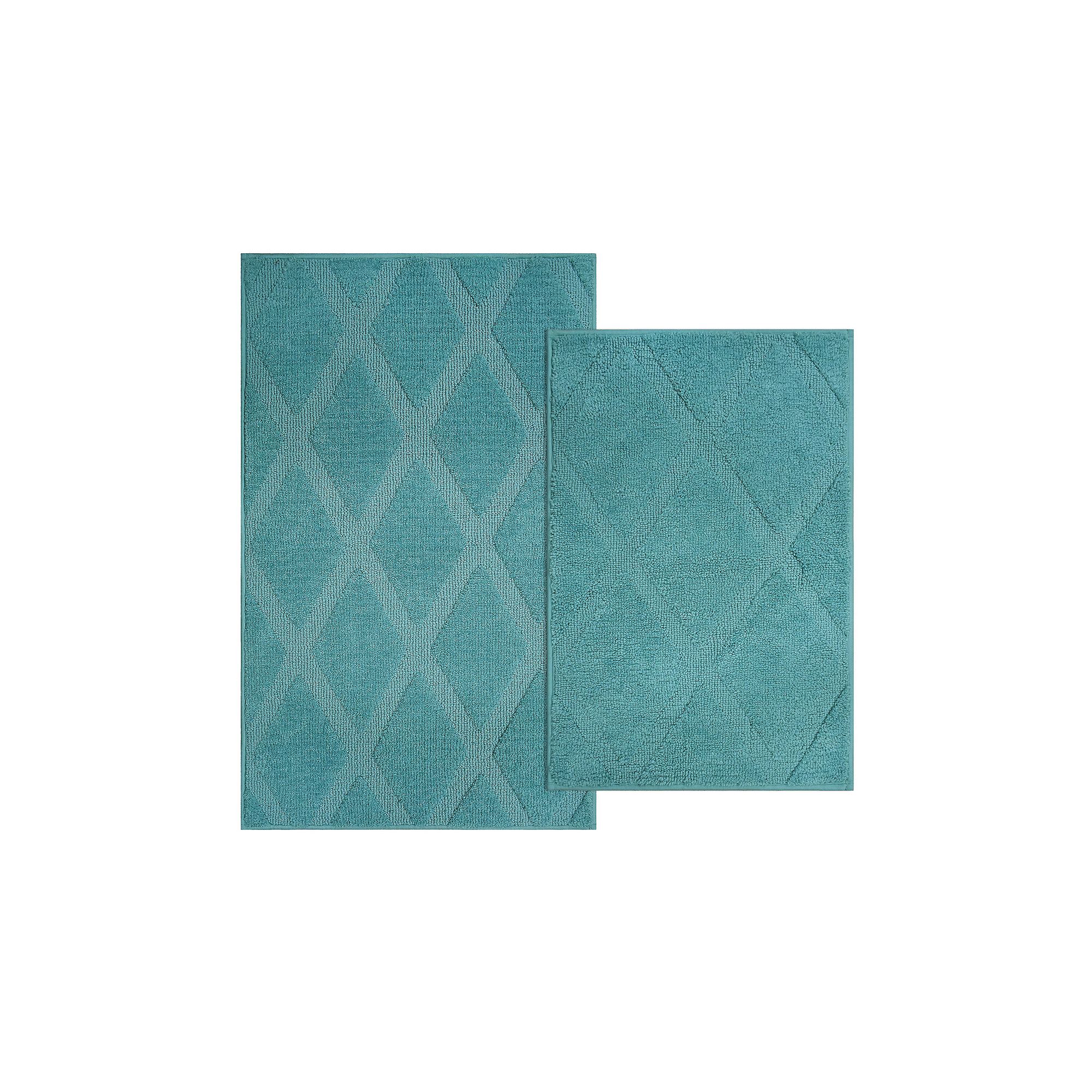 The Big One® 2-pack Printed or Solid Bath Rug, Lt Blue