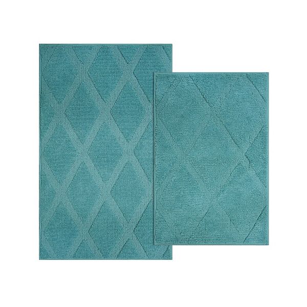 The Big One® 2-pack Printed or Solid Bath Rug - Lt Teal