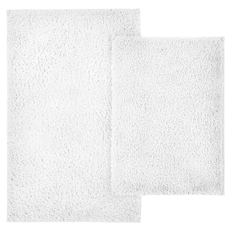 The Big One 2-pack Printed or Solid Bath Rug, White, 2 Pc Set