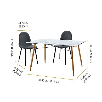 Teamson Home Minimalista Fabric Chair 2-pc. Set