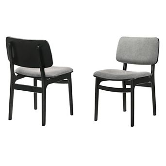 Armen Living Lima 2 pc Upholstered Wood Dining Chair Set
