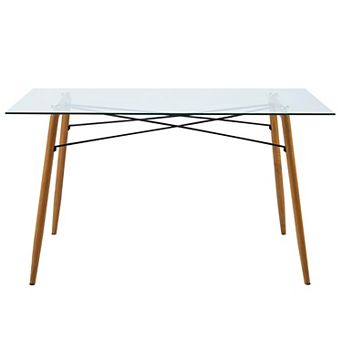 Teamson Home Minimalista Glass Dining Table