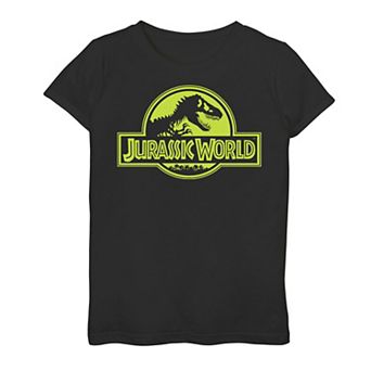 Girls 7-16 Jurassic World Neon Green Classic Logo Graphic Tee