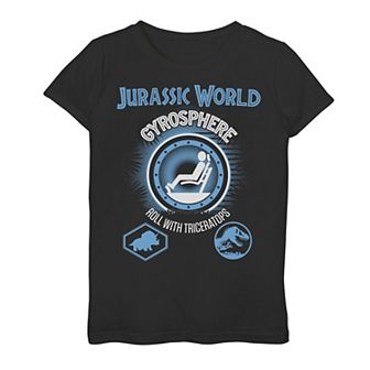 Girls 7-16 Jurassic World Gyrosphere Roll With Dinos Graphic Tee
