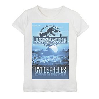 Girls 7-16 Jurassic World Gyrospheres Tour Park Poster Graphic Tee