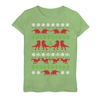 Girls 7-16 Jurassic World Dino Ugly Holiday Sweater Graphic Tee
