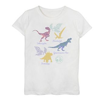 Girls 7-16 Jurassic World Colorful Dinos Tropical Graphic Tee
