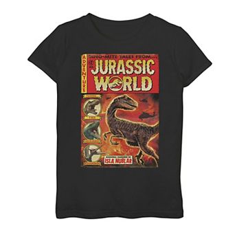 Girls 7-16 Jurassic World Two Dino-Mite Tales Vintage Graphic Tee