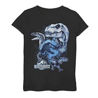 Girls 7-16 Jurassic World Two T-Rex Squad Camo Shatter Graphic Tee