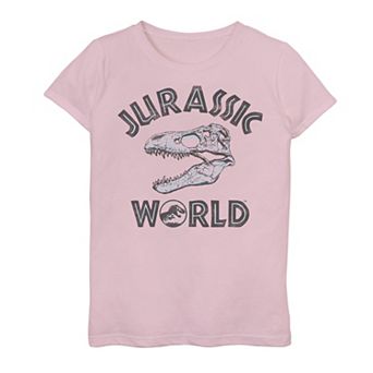 Girls 7-16 Jurassic World Two T-Rex Pattern Skull Graphic Tee