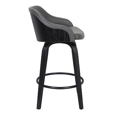 Armen Living Alec Contemporary Swivel Counter Stool