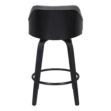 Armen Living Alec Contemporary Swivel Counter Stool