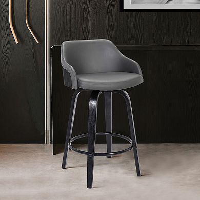 Armen Living Alec Contemporary Swivel Counter Stool