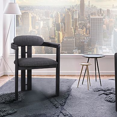 Armen Living Jazmin 2-Piece Contemporary Dining Chair Set