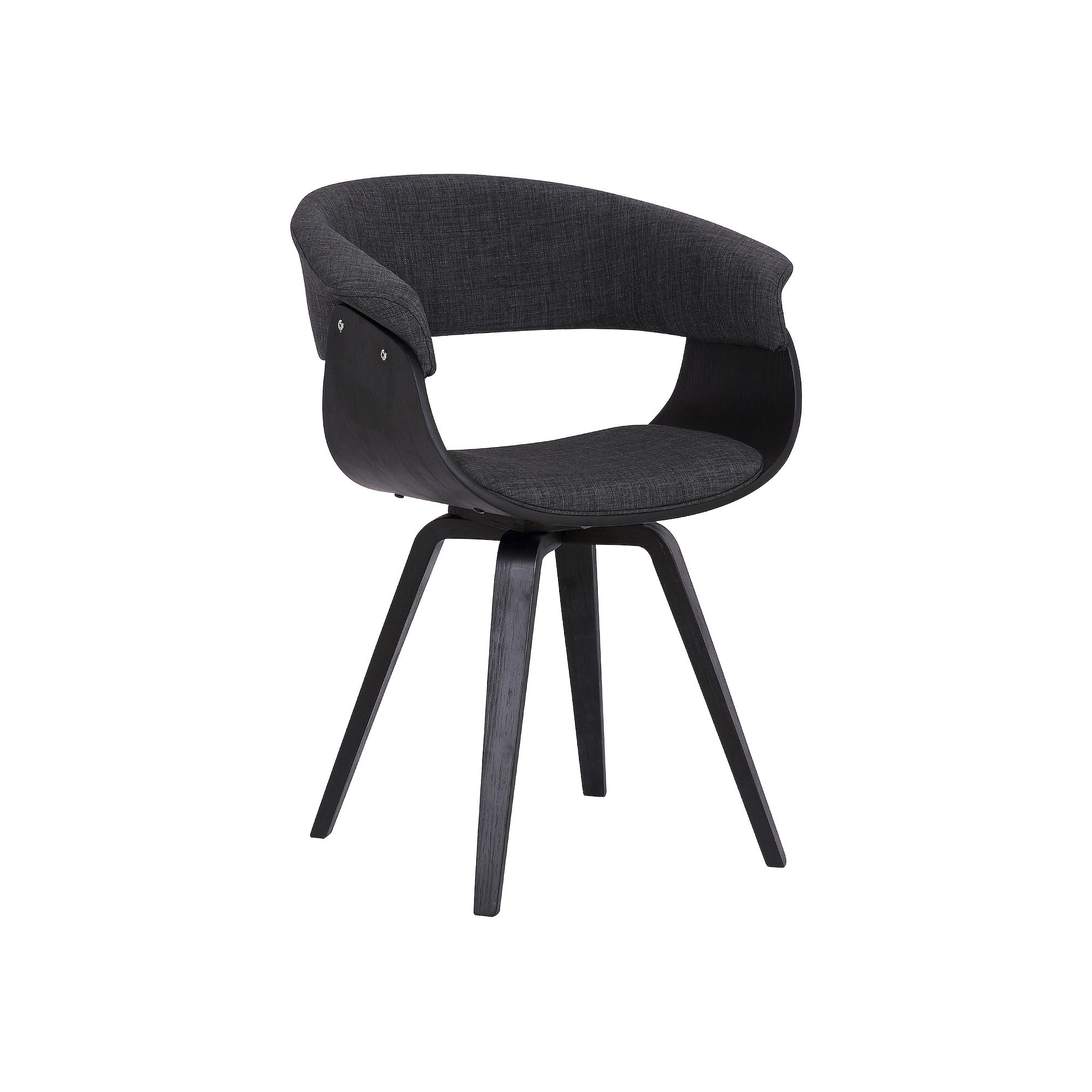 Armen Living Summer Contemporary Dining Chair, Black