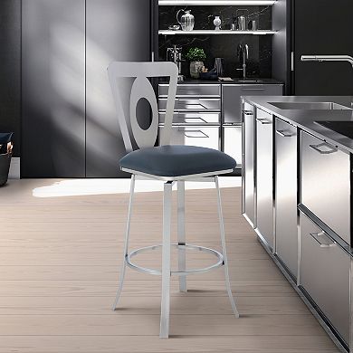 Armen Living Lola Contemporary 30-in. Bar-Height Barstool