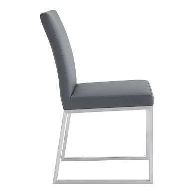 Armen Living Trevor 2-Piece Contemporary Dining Chair Set