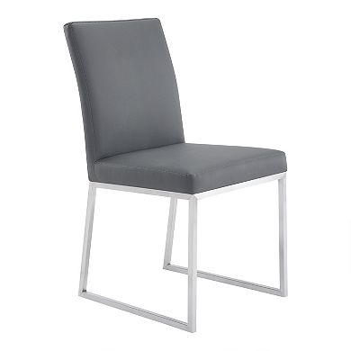 Armen Living Trevor 2-Piece Contemporary Dining Chair Set