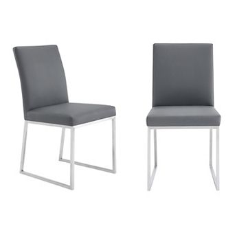 Armen Living Trevor 2 pc Contemporary Dining Chair Set