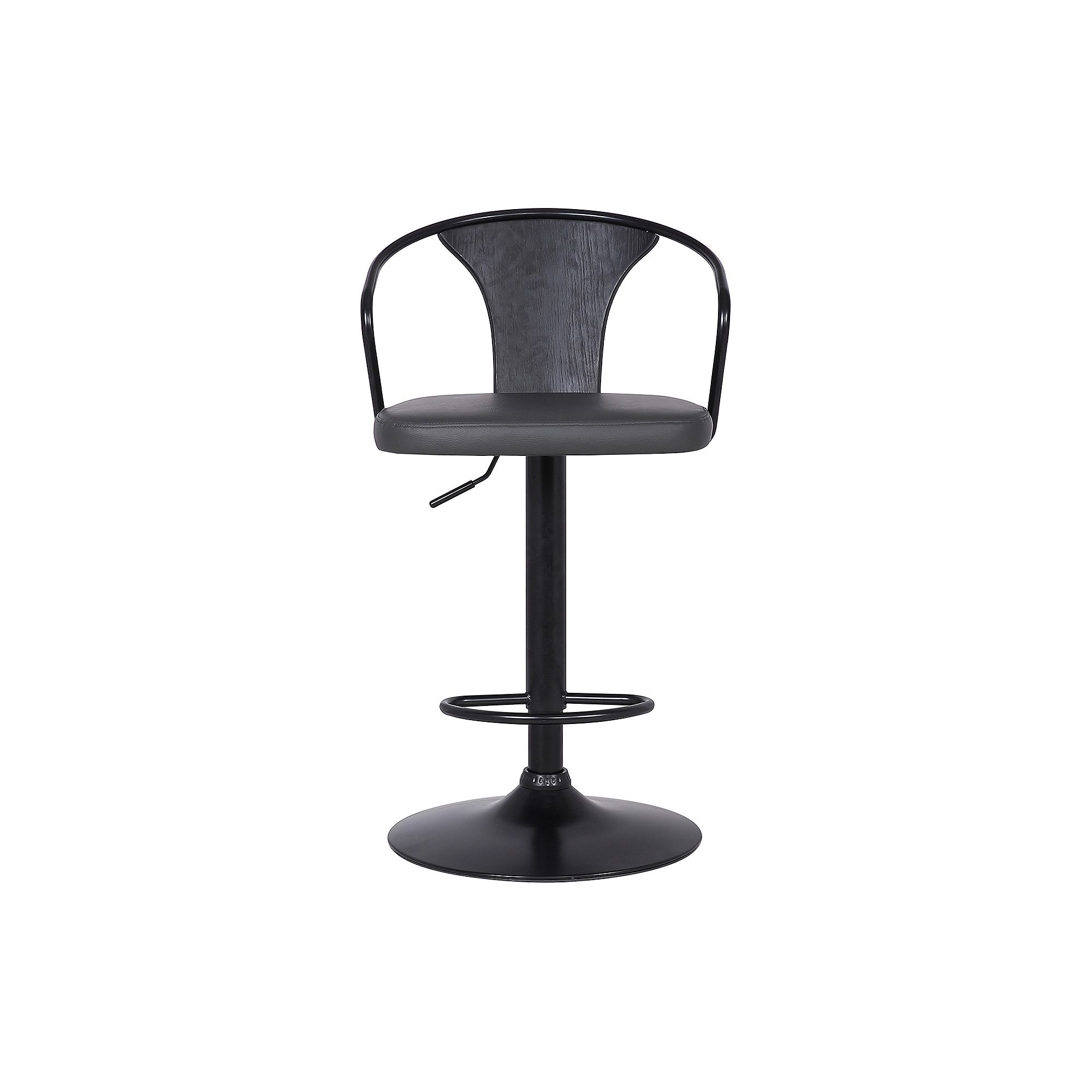 Armen Living Eagle Contemporary Adjustable Barstool, Gray