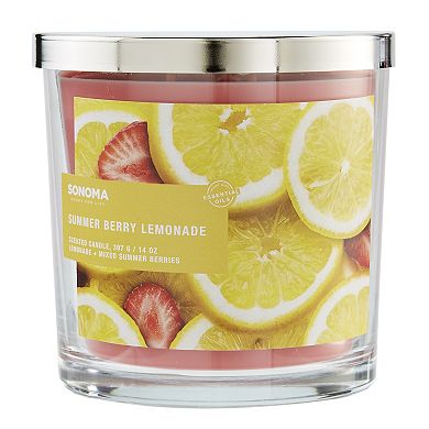 Sonoma Goods For Life Summer Berry Lemonade Candle Jar