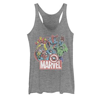Juniors' Marvel Avengers Team Retro Comic Vintage Tank Top