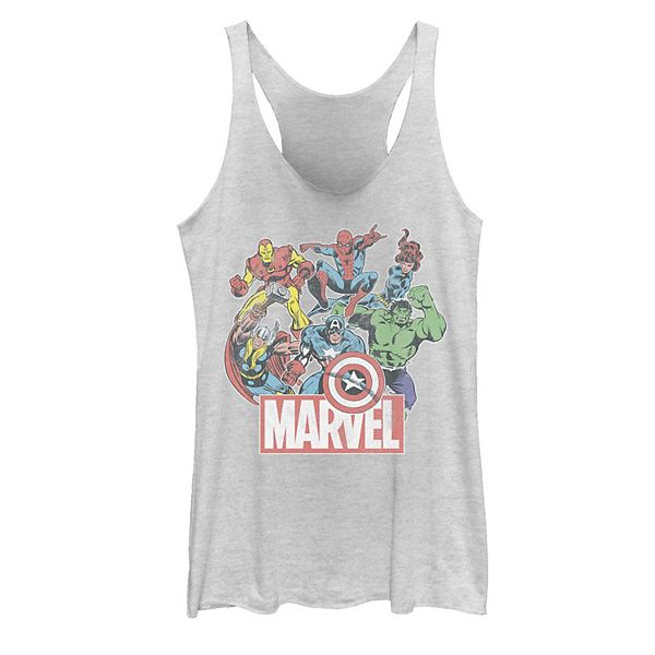 Juniors' Marvel Avengers Team Retro Comic Vintage Tank Top