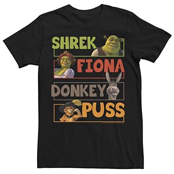 Men's Shrek Group Shot Character Stack Tee