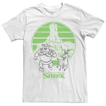Men's Shrek & Donkey Retro Swamp Outline Tee