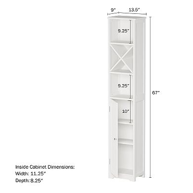 Lavish Home 67-in. Linen Tower Storage Cabinet