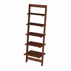 Lavish Home 5-tier Freestanding Wood Ladder Bookshelf For Storage : Target