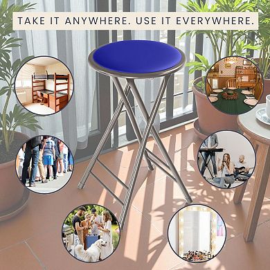 Lavish Home 24-in. Heavy-Duty Folding Stool