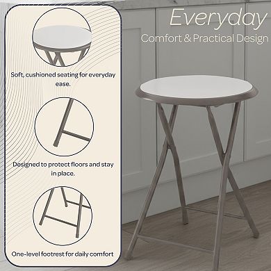 Lavish Home 18-in. Heavy-Duty Folding Stool