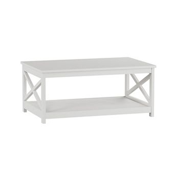Lavish Home Low Profile Coffee Table with X-Leg Design