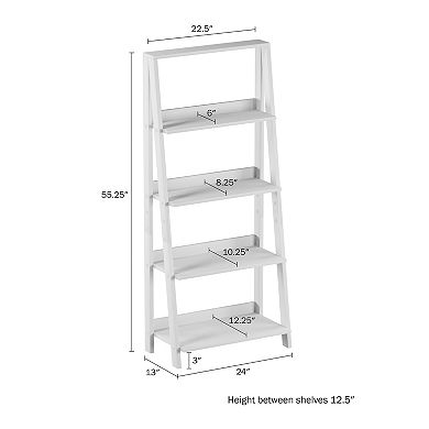 Lavish Home 4-Tier Ladder Bookshelf