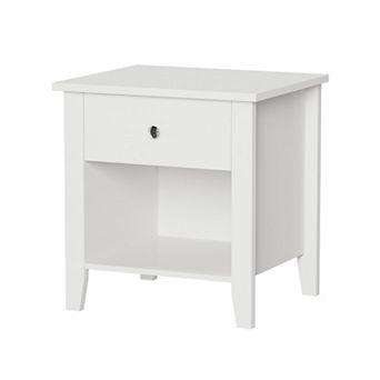 Lavish Home End Table with Drawer & Storage Shelf