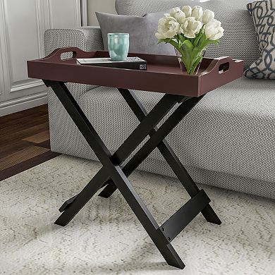 Folding Modern Removable Tray End Table