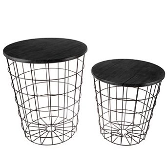 Storage Nesting End Table 2 pc Set