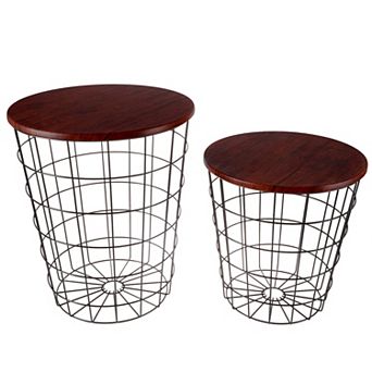 Storage Nesting End Table 2 pc Set