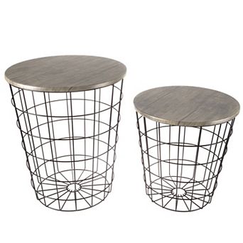 Storage Nesting End Table 2 pc Set
