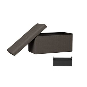 Folding Storage Bench Ottoman