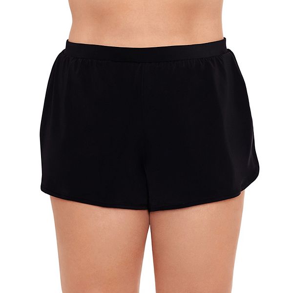 Plus Size Eco Beach Solid Swim Shorts
