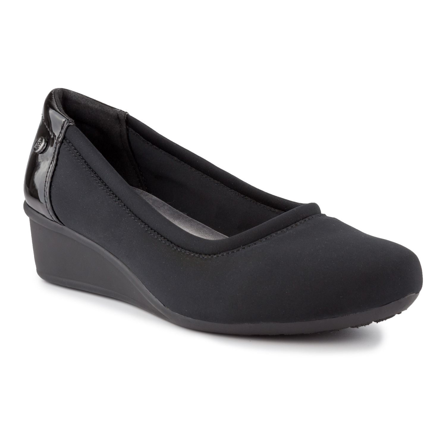 black wedge comfort shoes