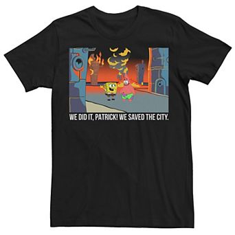 Men's SpongeBob SquarePants We Saved The City Tee