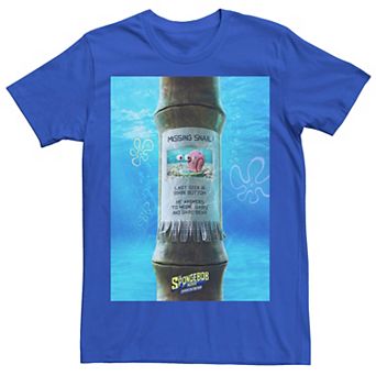 Men's SpongeBob SquarePants Movie Sponge On The Run Missing Snail Tee