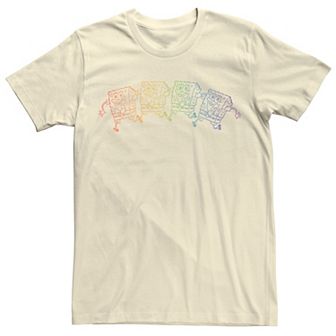 Men's SpongeBob SquarePants Pride Rainbow Outline Tee