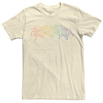 Men's SpongeBob SquarePants Pride Rainbow Outline Tee