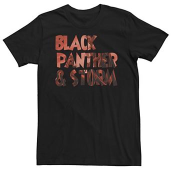 Men's Marvel Black Panther & Storm Text Fill Tee