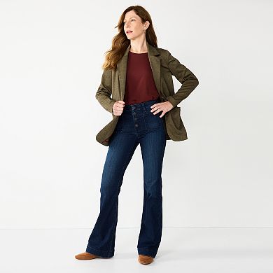 Women's LC Lauren Conrad Curvy High-Waisted Flare Jeans